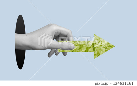 Aim and direction shown with hand pointing towards target. Focused on goal, ambition, and resolution Aim and direction shown with hand pointing towards target. Focused on goal, ambition, and resolution 124631161
