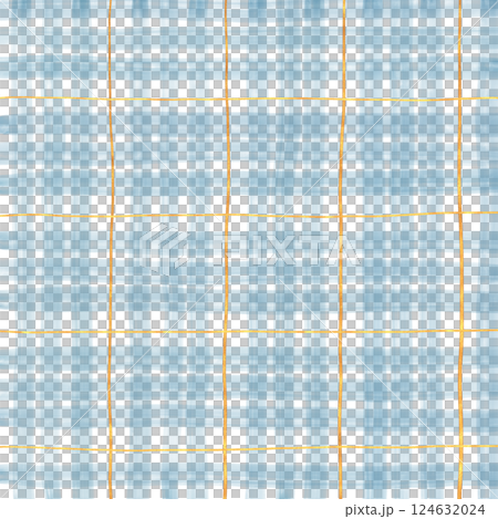 Gold Blue Plaid Gingham Check Hand Drawn Background Pattern Overlay Gold Blue Plaid Gingham Check Hand Drawn Background Pattern Overlay 124632024