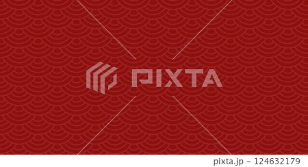 Chinese Traditional Wave Seamless Vector Abstract Pattern Lunar New Year Motif Background Asian Style 124632179