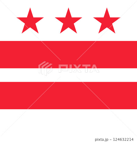 Washington D.C. - square flag 124632214