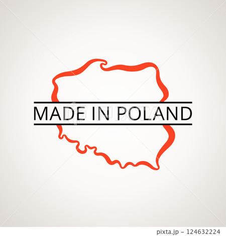 Made in Poland with map 124632224