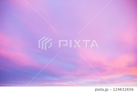 Dreamy pink and purple sky at sunset 124632656