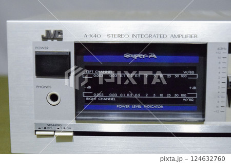 jvc ax-50. integrated amplifier sound amplifier class super A. Vintage equipment from the 80s. 124632760