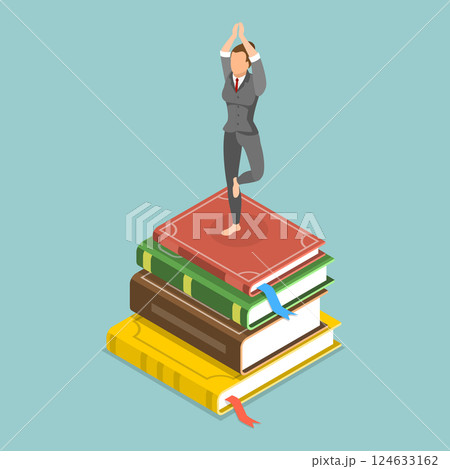 3D Isometric Flat Vector Illustration of Power of Knowledge, Overcoming Obstacles, And Skill Development 3D Isometric Flat Vector Illustration of Power of Knowledge, Overcoming Obstacles, And Skill Development 124633162