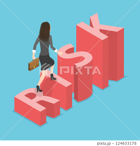 3D Isometric Flat Vector Illustration of High Risk Higher Reward, Risk Management 124633178