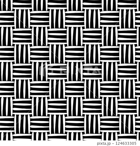 Rattan seamless pattern. Texture of the weave. Vector illustration. 124633305