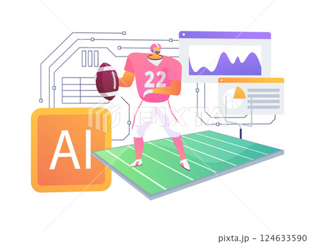 AI-Powered Game Simulations abstract concept vector illustration. AI-Powered Game Simulations abstract concept vector illustration. 124633590