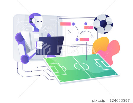AI-Enhanced Game Strategy abstract concept vector illustration. AI-Enhanced Game Strategy abstract concept vector illustration. 124633597