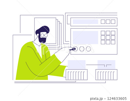 New materials scientific research abstract concept vector illustration. 124633605