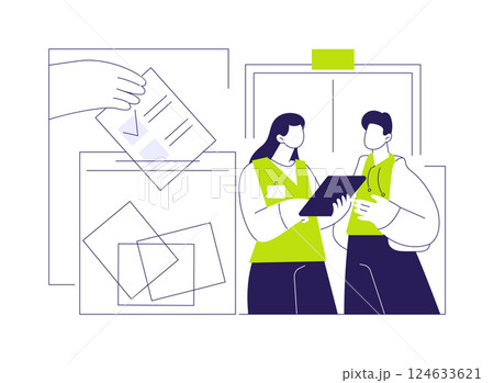 Exit polling abstract concept vector illustration. Exit polling abstract concept vector illustration. 124633621