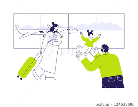 Family reunification abstract concept vector illustration. Family reunification abstract concept vector illustration. 124633690
