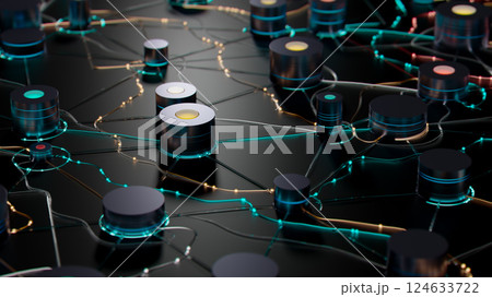 illuminated Network: A Dark Symphony of Nodes and Connections 124633722