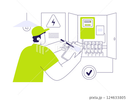 Home energy auditor abstract concept vector illustration. Home energy auditor abstract concept vector illustration. 124633805