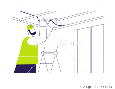 Electrical wiring abstract concept vector illustration. 124633813