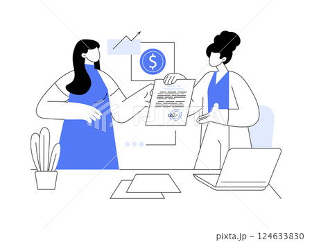 Small business loan isolated cartoon vector illustrations. Small business loan isolated cartoon vector illustrations. 124633830