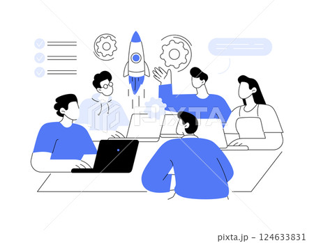Startup accelerator isolated cartoon vector illustrations. 124633831