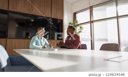 Male professionals planning strategy, budget or start up ideas Male professionals planning strategy, budget or start up ideas 124634546