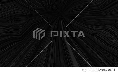 背景　4k　サイバースペース　放射線　バーチャル背景　仮想世界　集中線　black　黒　ブラック 124635614