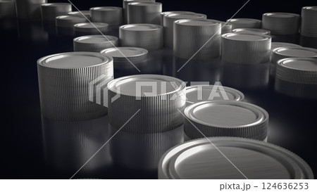 The Silver coins for Business concept 3d Rendering. 124636253