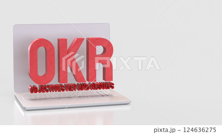 The OKR or  Objective and Key Results for Business concept 3d Rendering. 124636275