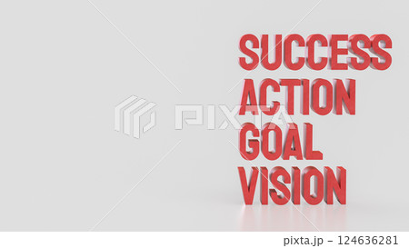 The Success text for Business concept 3d Rendering. The Success text for Business concept 3d Rendering. 124636281