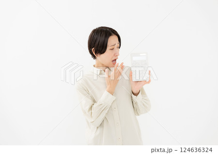 女性　電卓 124636324