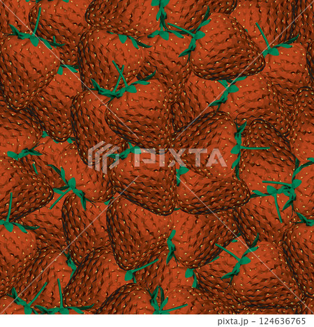 Seamless texture with strawberries. Bright texture with berry. Vector illustration. Seamless texture with strawberries. Bright texture with berry. Vector illustration. 124636765