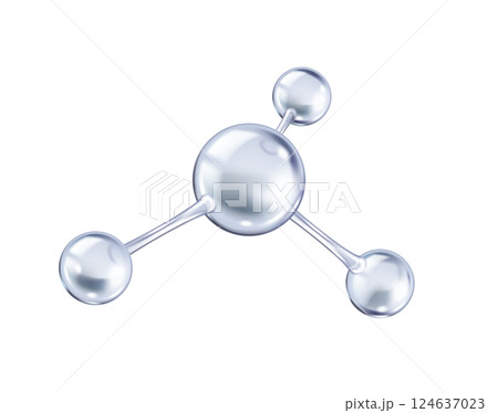 Pure collagen molecule structure from spheres illustration Pure collagen molecule structure from spheres illustration 124637023