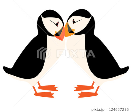 パフィンの夫婦 / Puffin Couple 124637256
