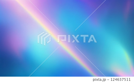 A soft-focus gradient transitioning from blue to light pink, showcasing a gentle rainbow-like effect, suitable for backgrounds in creative projects, wellness themes, or calming designs 124637511