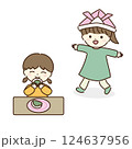 こどもの日に使える園児イラスト（女子） 124637956
