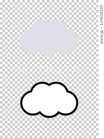 雲,多雲,灰色,簡單 雲,多雲,灰色,簡單 124638585