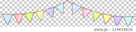 Cute hand-drawn garland flags Cute hand-drawn garland flags 124638626