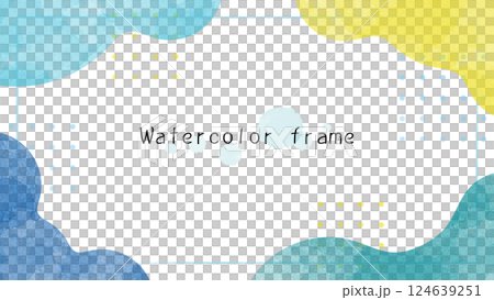 Gentle watercolor frame. Watercolor background. Stylish watercolor wallpaper. 124639251