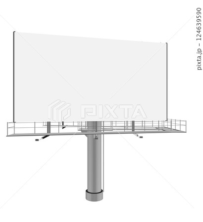 Polygonal big billboard. Mockup for your advertisement and design. Mockup for your advertisement and design. Outdoor advertising billboard polygonal. Empty billboard for displaying advertisements. 3D. Polygonal big billboard. Mockup for your advertisement and design. Mockup for your advertisement and design. Outdoor advertising billboard polygonal. Empty billboard for displaying advertisements. 3D. 124639590