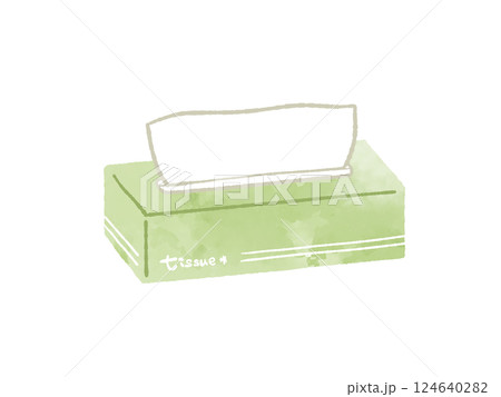 ボックスティッシュ-水彩 ボックスティッシュ-水彩 124640282