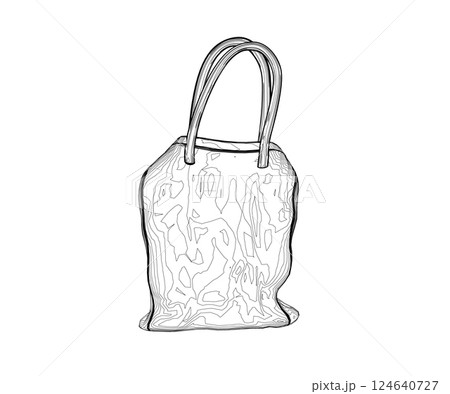 Contour bag vector illustration. Ladies fashion bag. Shopping bag icon. Contour bag vector illustration. Ladies fashion bag. Shopping bag icon. 124640727
