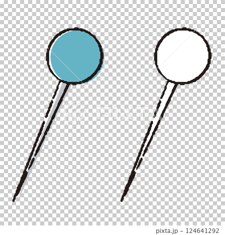 ペンで描いた風ピン ペンで描いた風ピン 124641292
