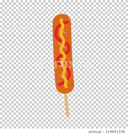 芥末番茄醬法蘭克福香腸 芥末番茄醬法蘭克福香腸 124641336