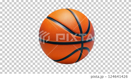 High-detailed basketball isolated on a white background perfect for sports design and digital artwork available in PNG format High-detailed basketball isolated on a white background perfect for sports design and digital artwork available in PNG format 124641426