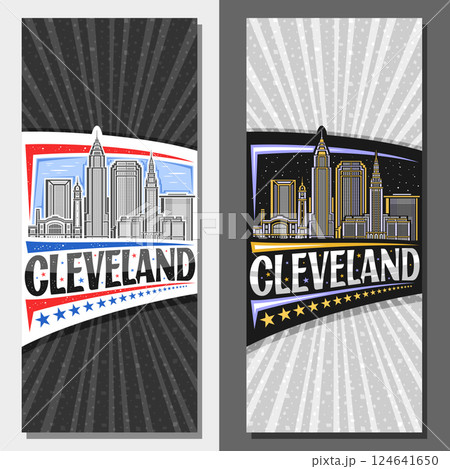 Vector vertical layouts for Cleveland Vector vertical layouts for Cleveland 124641650