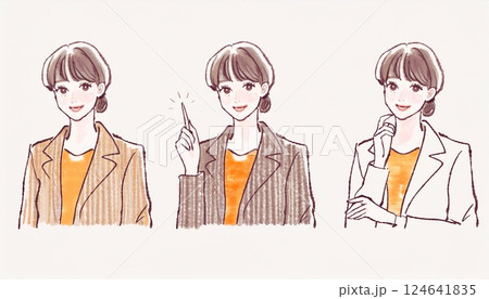 女性・女の子のイラスト素材 124641835