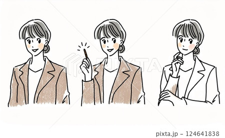 女性・女の子のイラスト素材 女性・女の子のイラスト素材 124641838