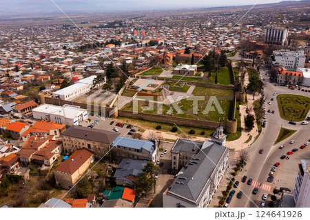 View from drone of Georgian town Telavi View from drone of Georgian town Telavi 124641926
