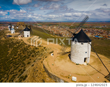 Consuegra with windmills 124642023