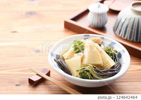 春の味覚 竹の子とわらびの煮物 春の味覚 竹の子とわらびの煮物 124642464