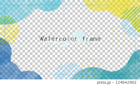 Gentle watercolor frame. Watercolor background. Stylish watercolor wallpaper. 124642902