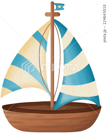 Nautical Clipart Set Sailboats Lighthouses Rowboats Marine Elements for Ocean Themed Designs 124643018