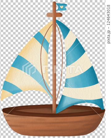 Nautical Clipart Set Sailboats Lighthouses Rowboats Marine Elements for Ocean Themed Designs 124643018