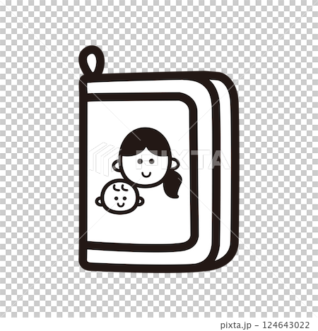 シンプルな母子健康手帳のアイコン 124643022